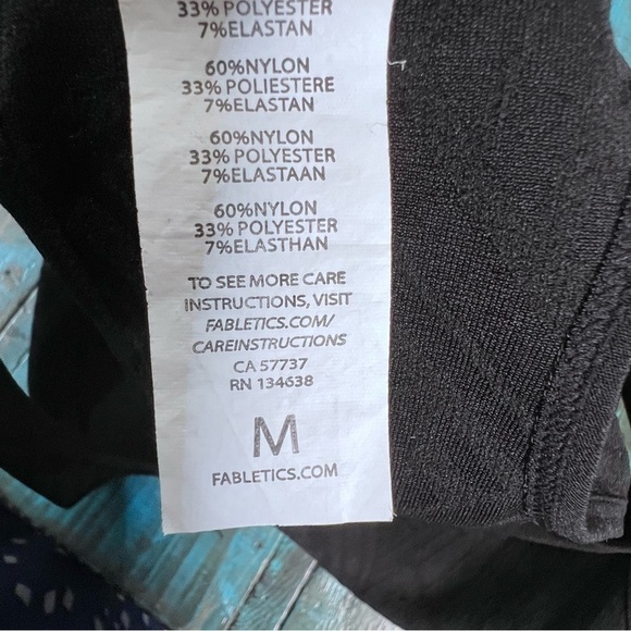 Fabletics Black Racerback Geometric Design Size Medium - Picture 8 of 10